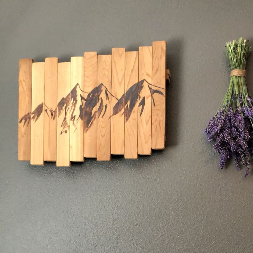 Wooden Mountain Wall Art Decor